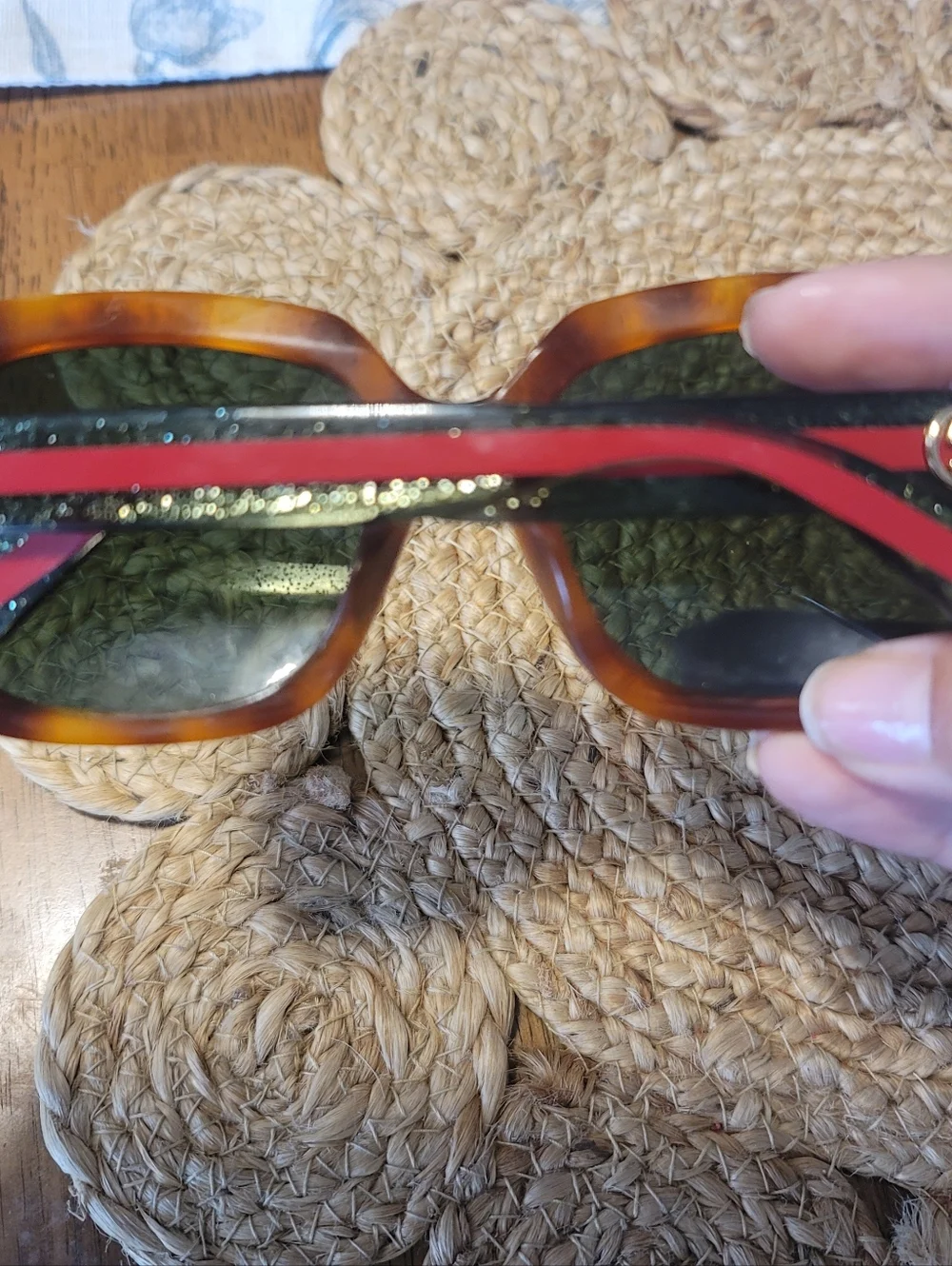 Gucci Women’s Tortoise Frame Sunglasses with Signature Stripe - Picture 11 of 11